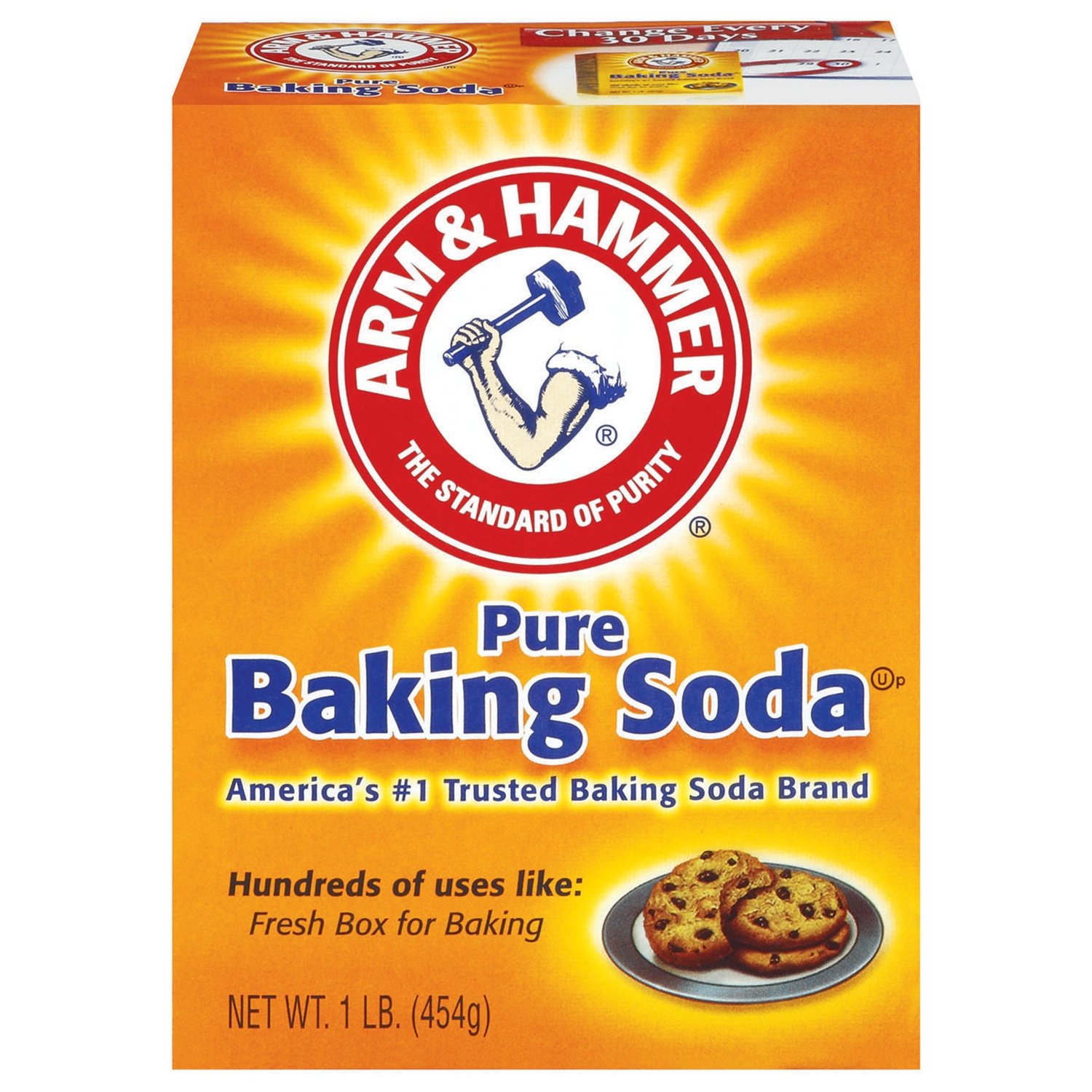 Arm & Hammer Pure Baking Soda 1 lb. Box (Pack of 5)