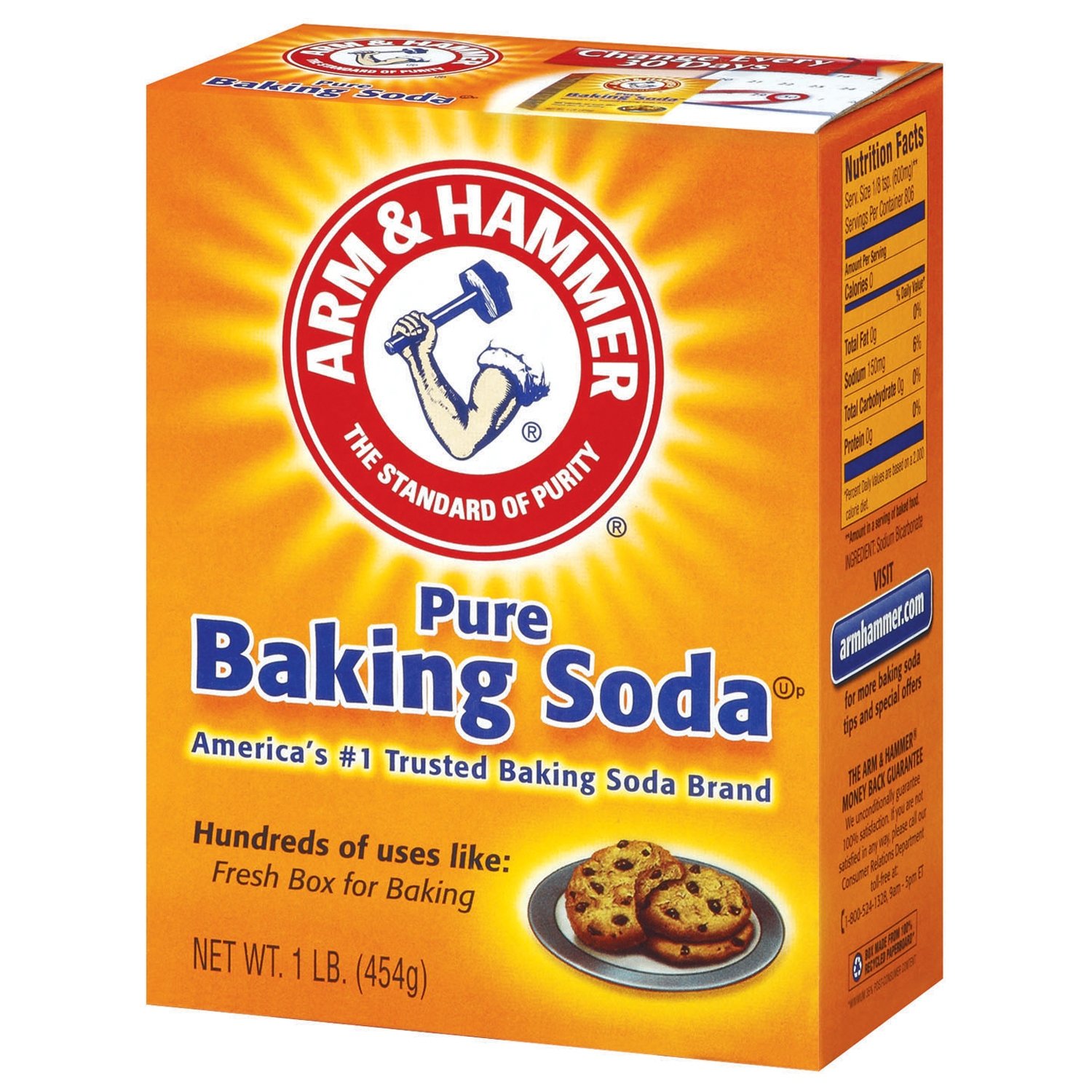 Arm & Hammer Pure Baking Soda 1 lb. Box (Pack of 5)