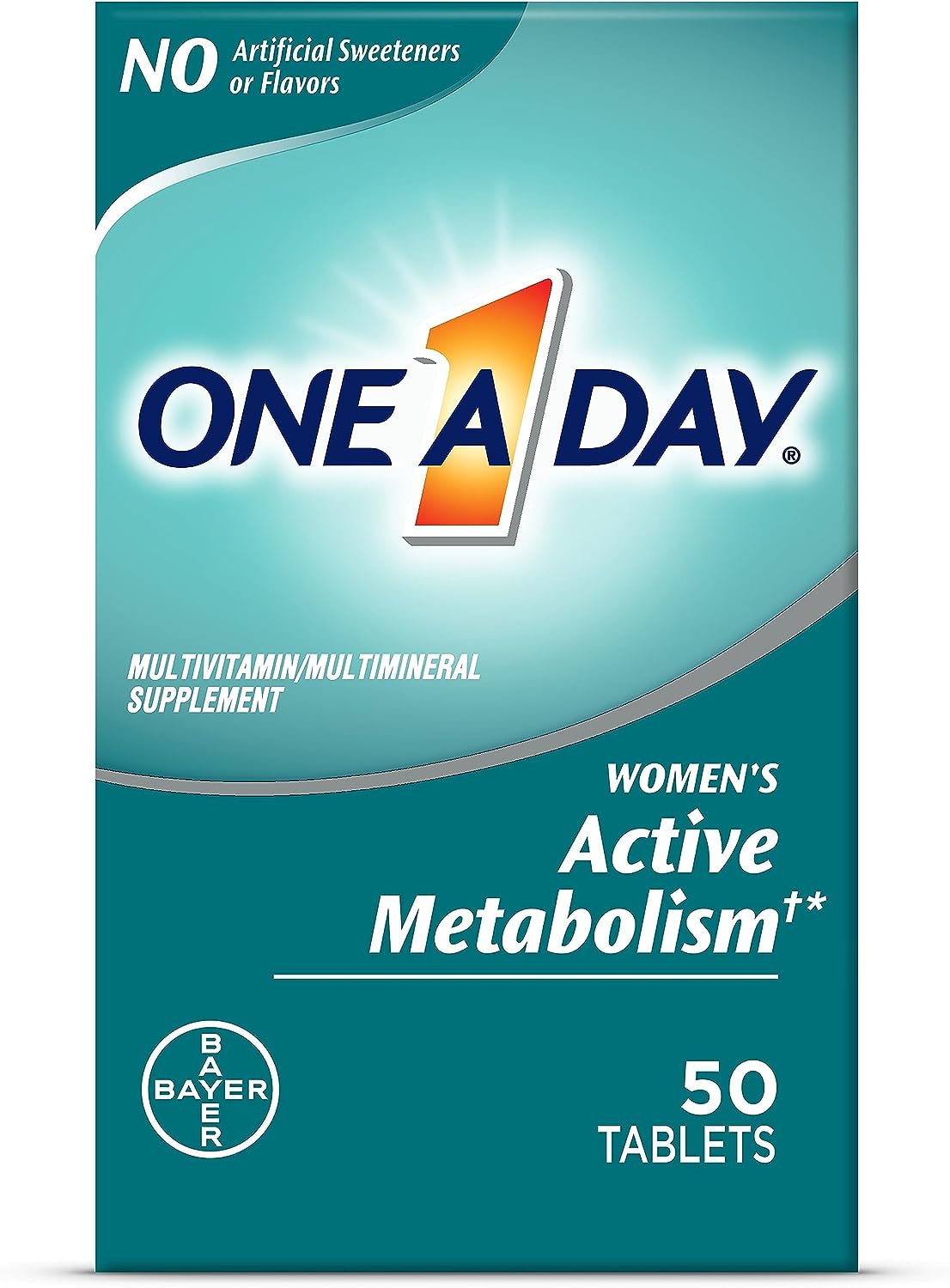 One A Day Women’s Active Metabolism Multivitamin, Supplement with Vitamin A, C, D, E and Zinc for Immune Health Support*, Iron, Calcium, Folic Acid &...