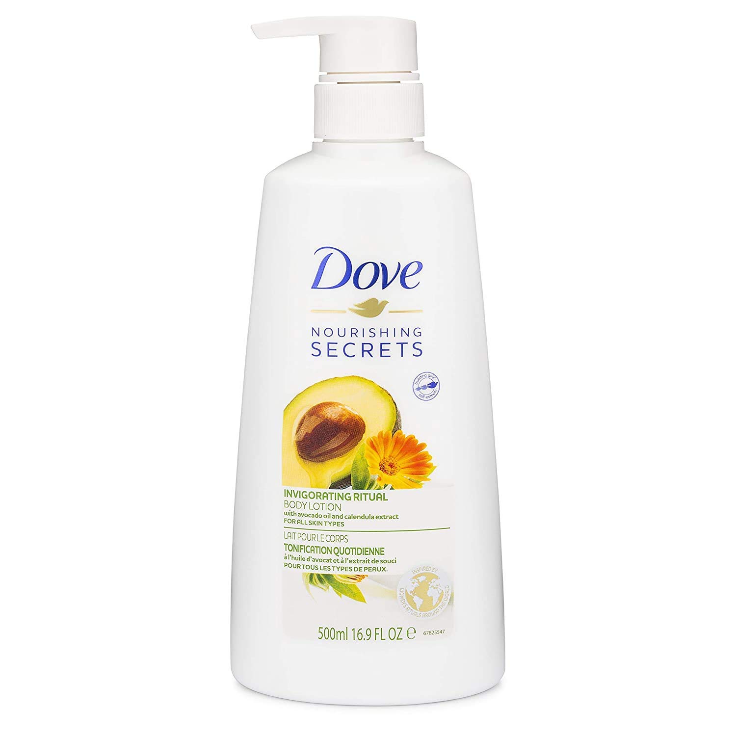 Dove Nourishing Secrets Invigorating Body Lotion with Avocado Oil and Calendula Extract - 16.9 FL OZ (Pack of 3)