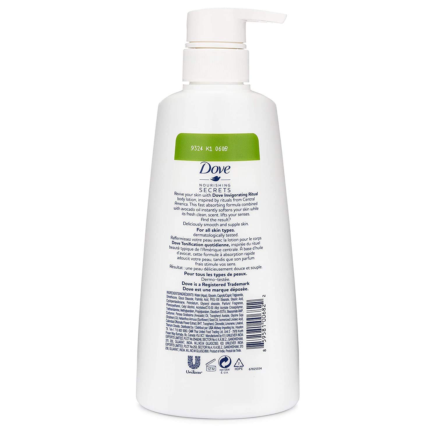 Dove Nourishing Secrets Invigorating Body Lotion with Avocado Oil and Calendula Extract - 16.9 FL OZ (Pack of 3)