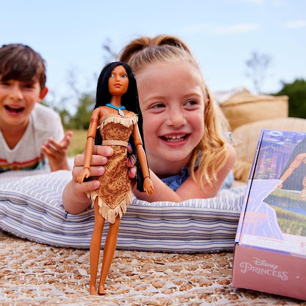 Disney Store Official Pocahontas Classic Doll for Kids, 11½ Inches, Includes Brush with Molded Details, Fully Posable and Detailed Toy - Suitable for Ages...