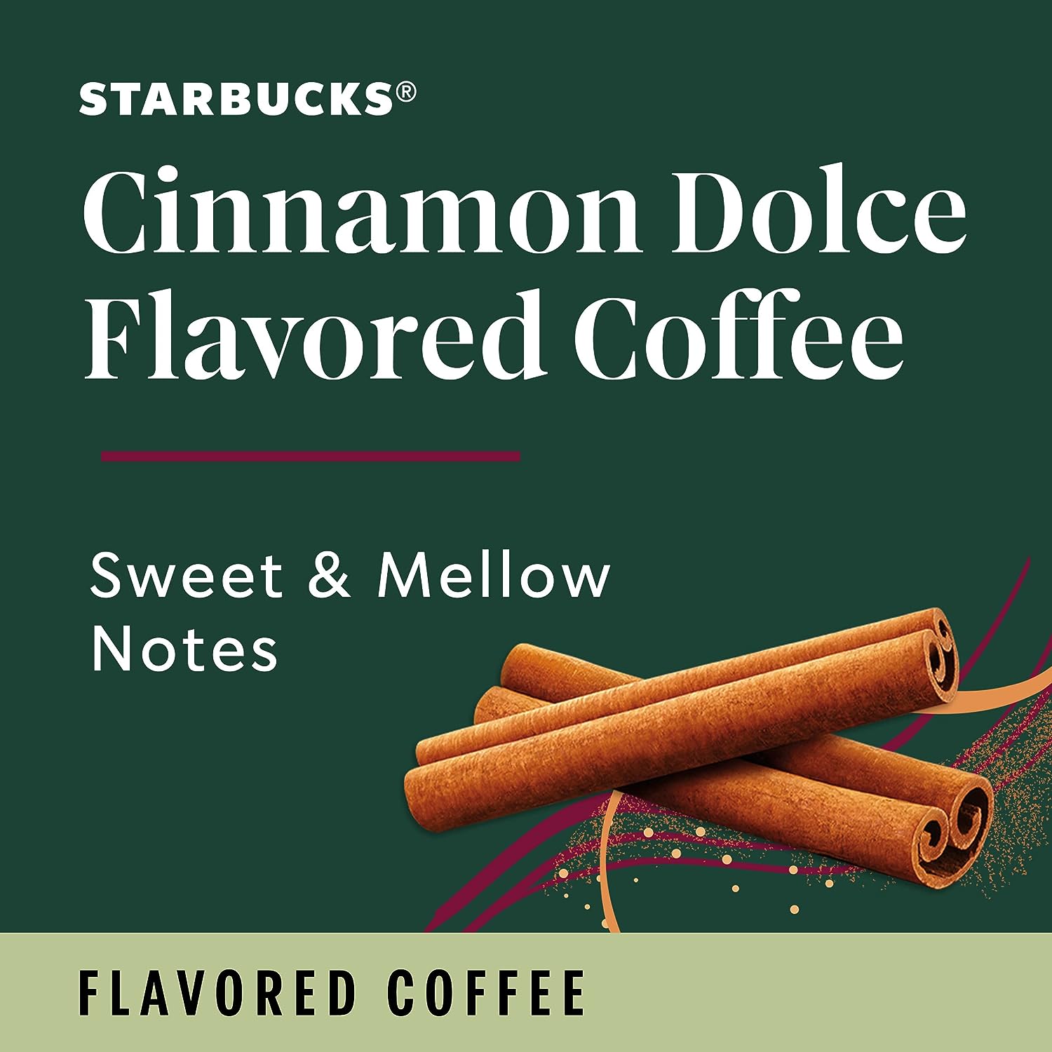 Starbucks Flavored Ground Coffee, Cinnamon Dolce Flavored Coffee, Blonde Roast Coffee, Made with Ground Arabica Coffee Beans, 11-Ounce Bag (Pack of 2)