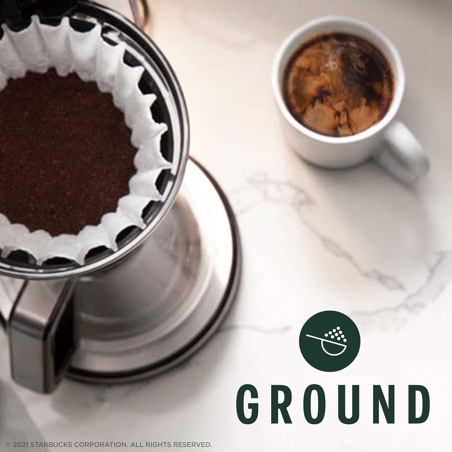 Starbucks Flavored Ground Coffee, Cinnamon Dolce Flavored Coffee, Blonde Roast Coffee, Made with Ground Arabica Coffee Beans, 11-Ounce Bag (Pack of 2)