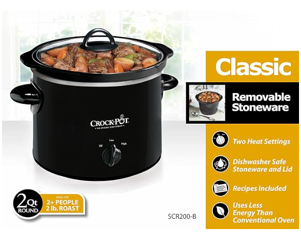 Crock Pot. Olla de cocción lenta manual,
