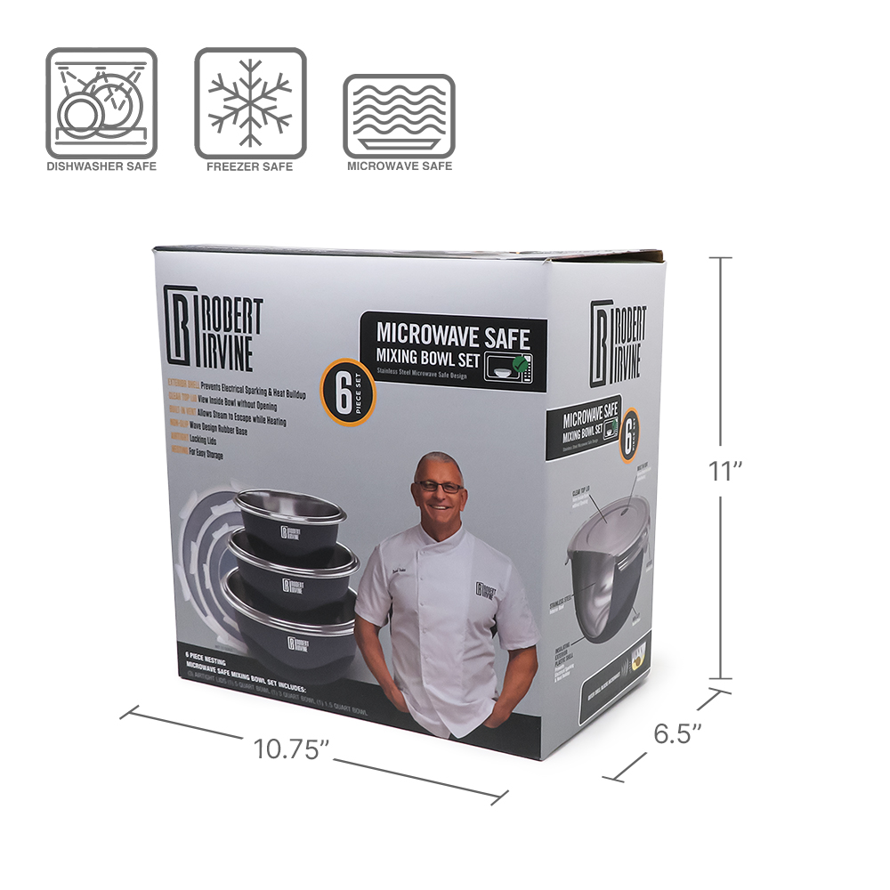 LIBRA CAMBRIDGE 6 PIECE STAINLESS STEEL MIXING BOWL SET