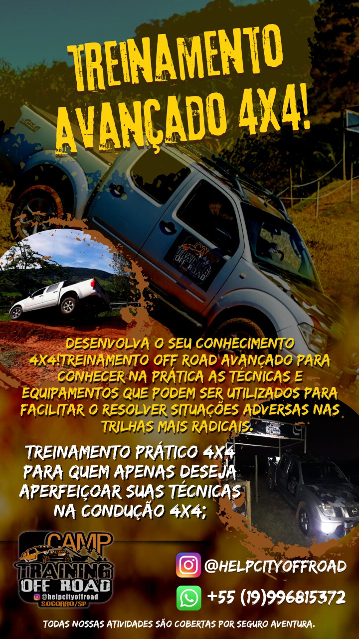 Treinamento Avançado 4x4, técnicas de resgate. (2 dias)