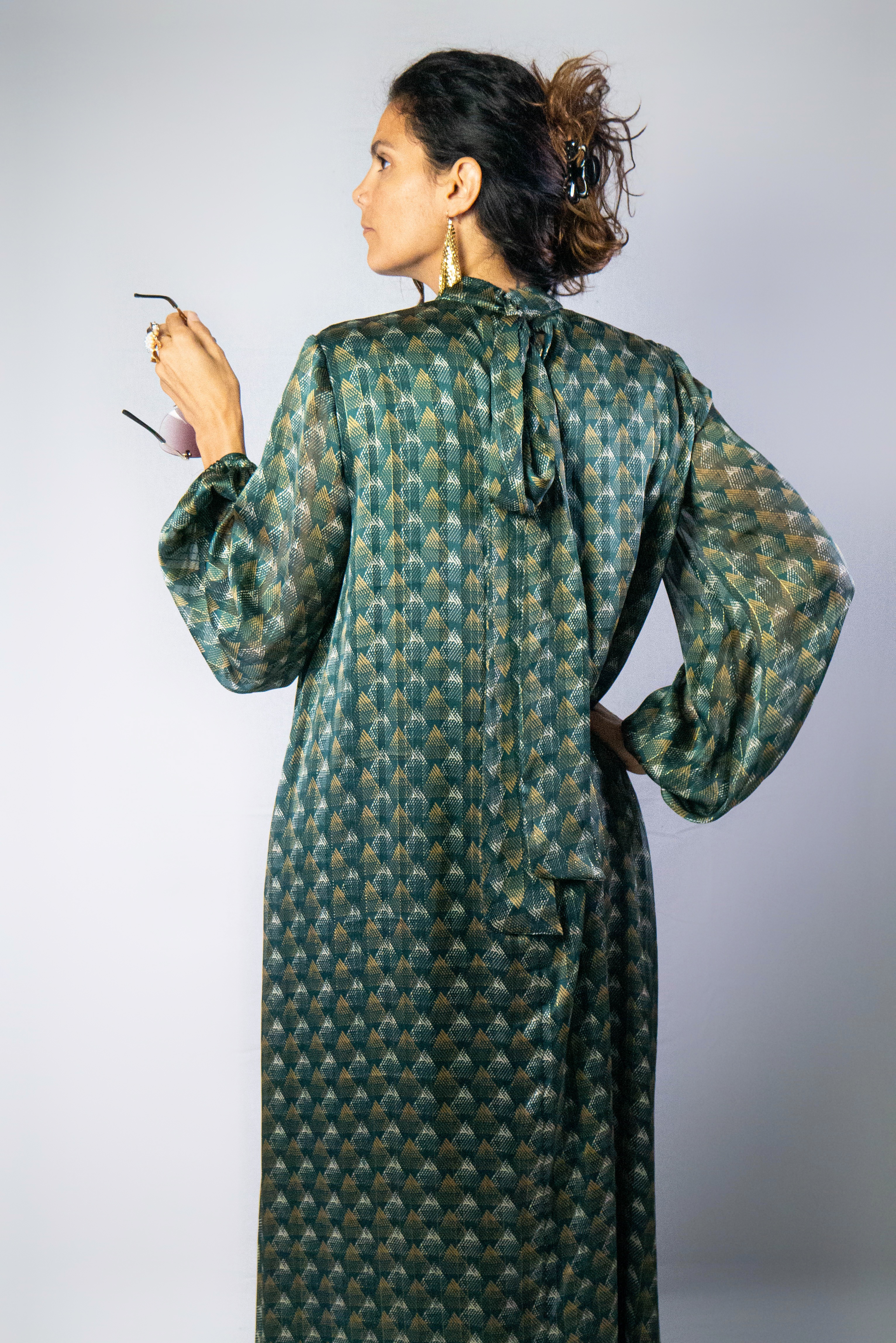 Robe longue à motif rétro