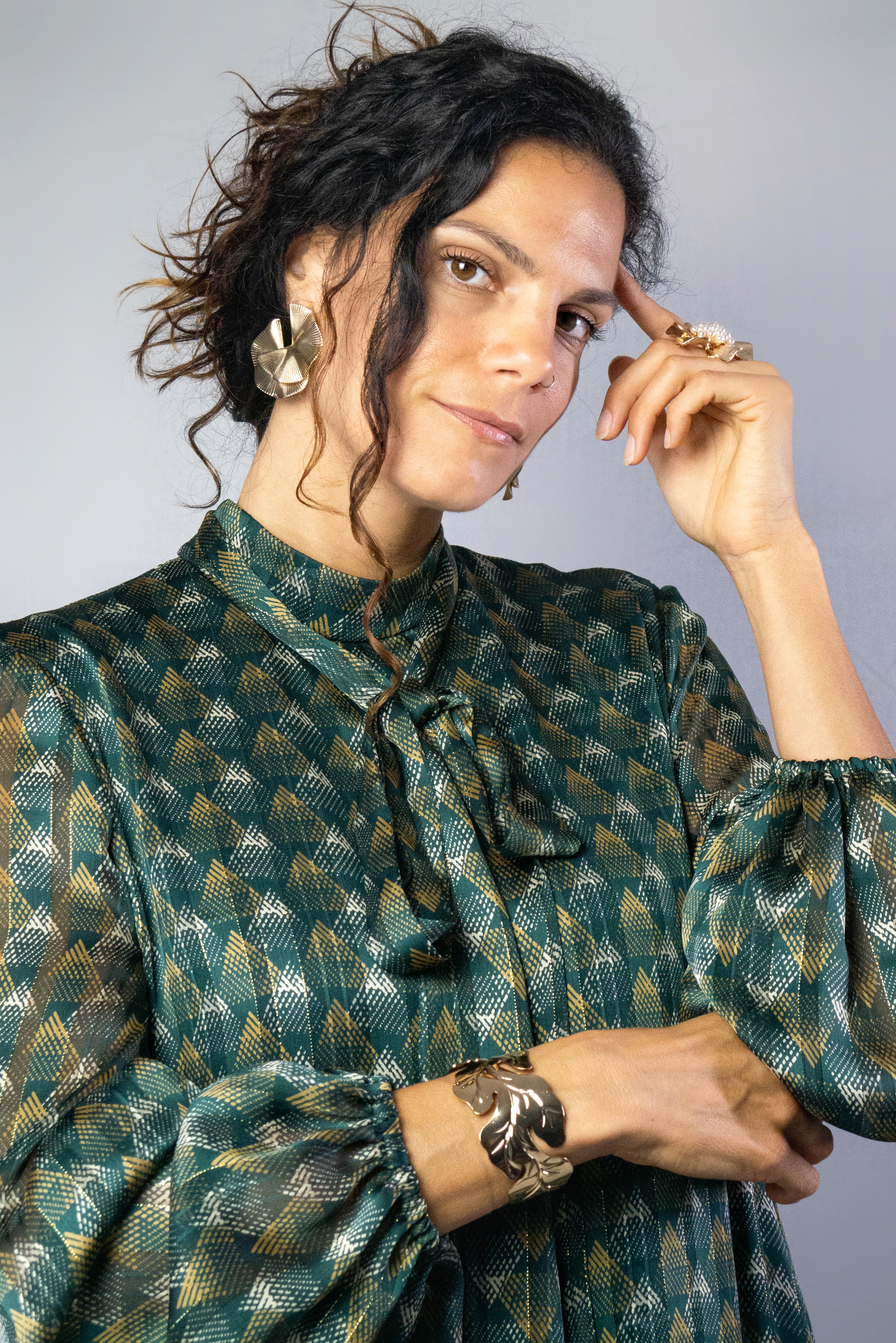 Robe longue à motif rétro