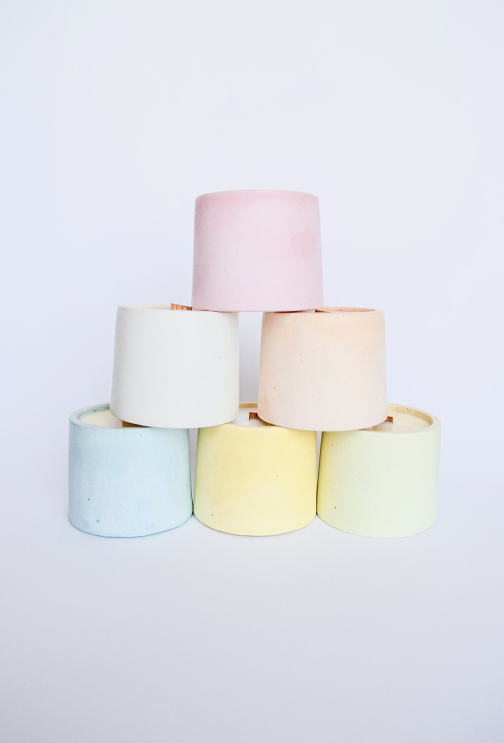 Betoninė sojų vaško žvakė/ apvali