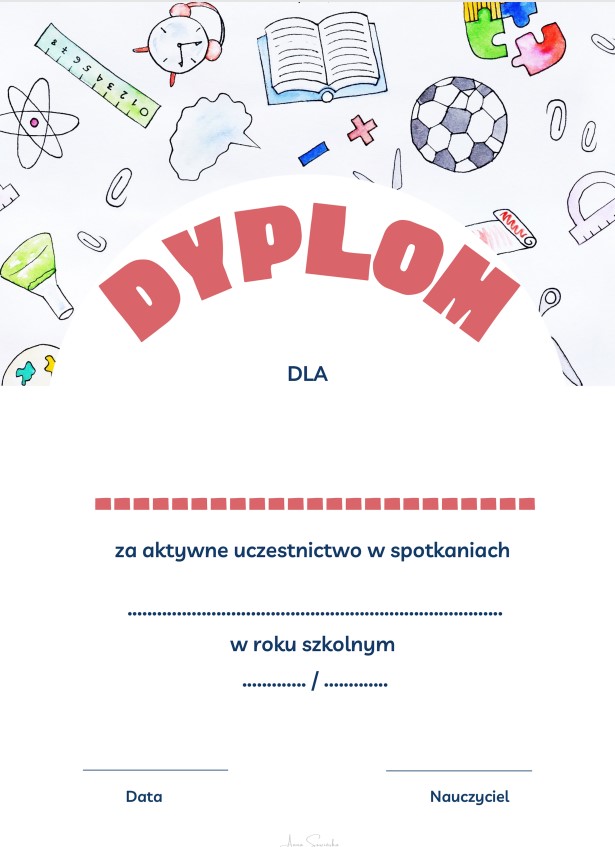 Dyplomy uczestnictwa