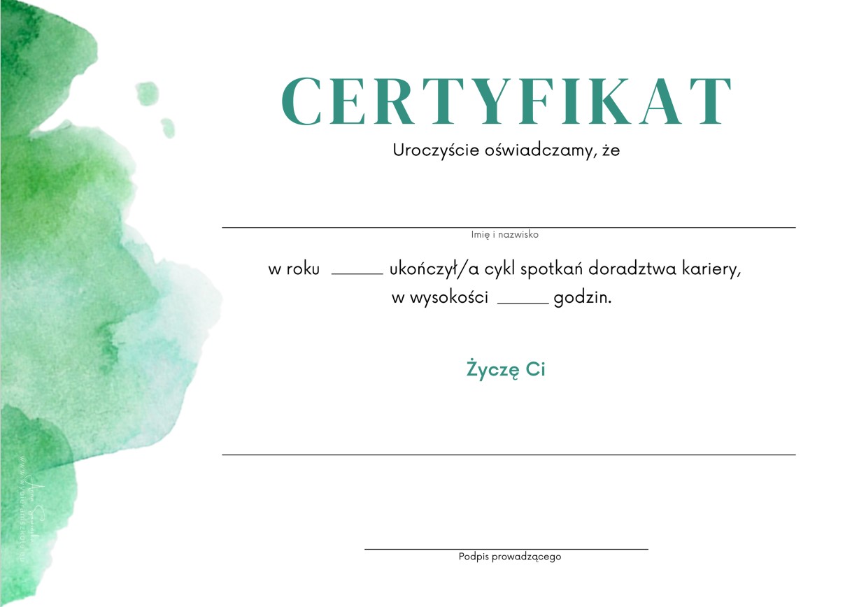 Dyplomy uczestnictwa