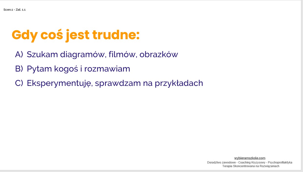 Scenariusz - Uczę się skutecznie - cz. I i cz. II