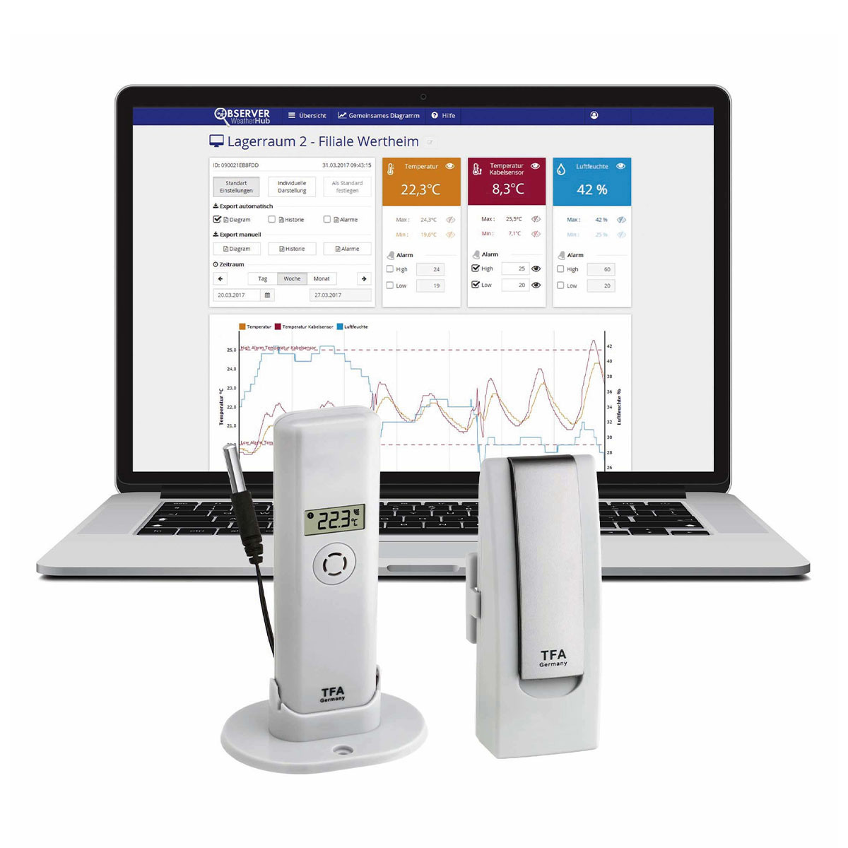 Thermo-hygro Transmitter with Weather Pro Probe