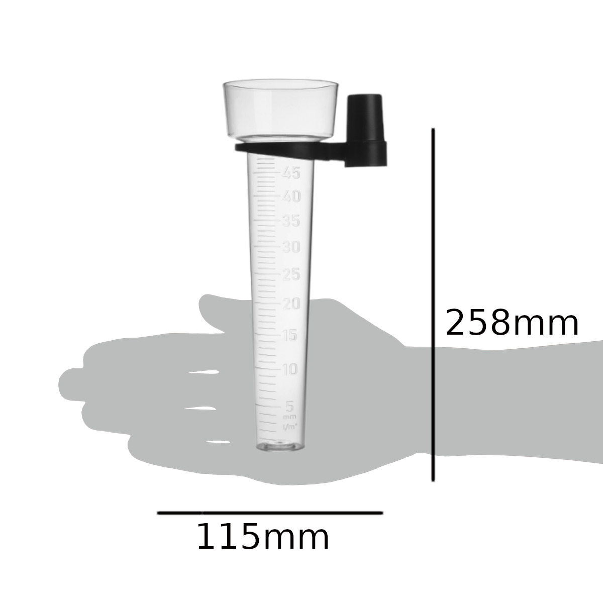 Analogue rain gauge