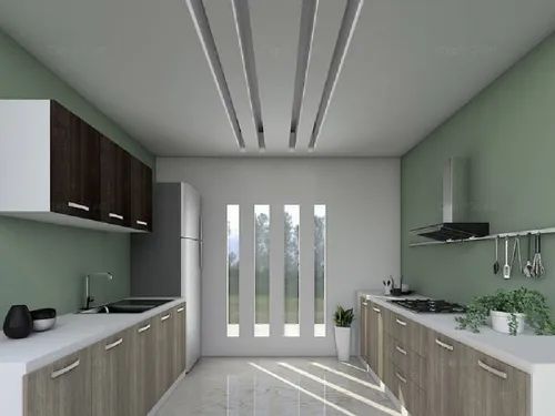 Contemporary Stainless Steel Modular Kitchen