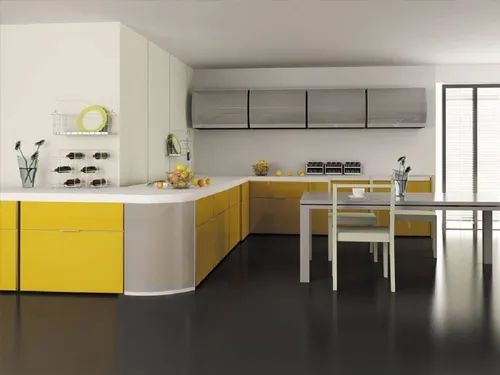 L Shape Stainless Steel Modular Kitchen Wholeseller