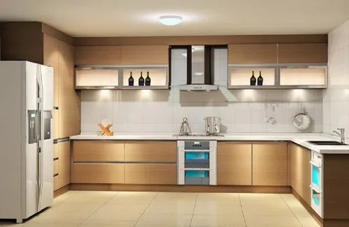 L Shape Stainless Steel Modular Kitchen Wholeseller