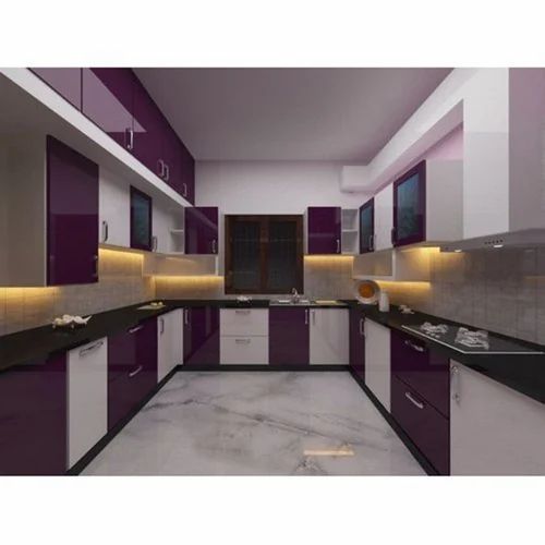 Stainless Steel U Shape Modular Kitchen