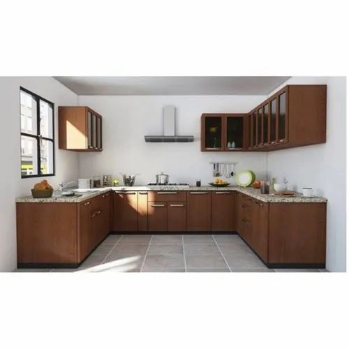Stainless Steel U Shape Modular Kitchen
