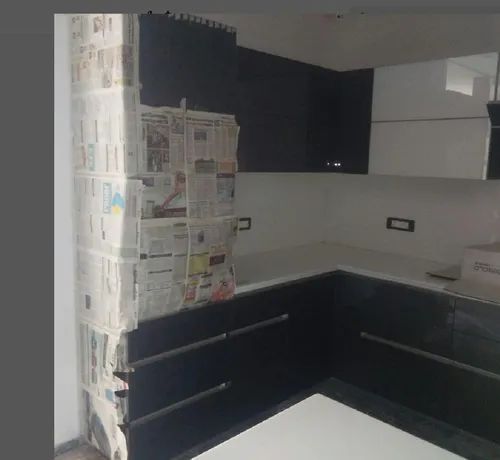 L Shape Steel Modular Kitchen