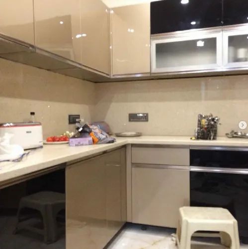 L Shape Steel Modular Kitchen