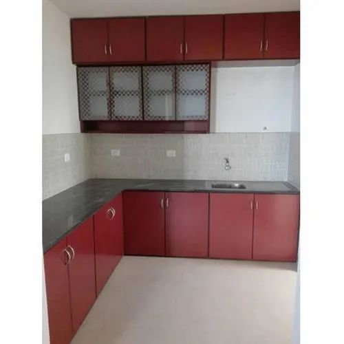 L Shape Steel Modular Kitchen