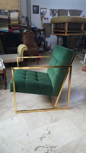 LUXURY Stainless Steel Chair, With Armrest