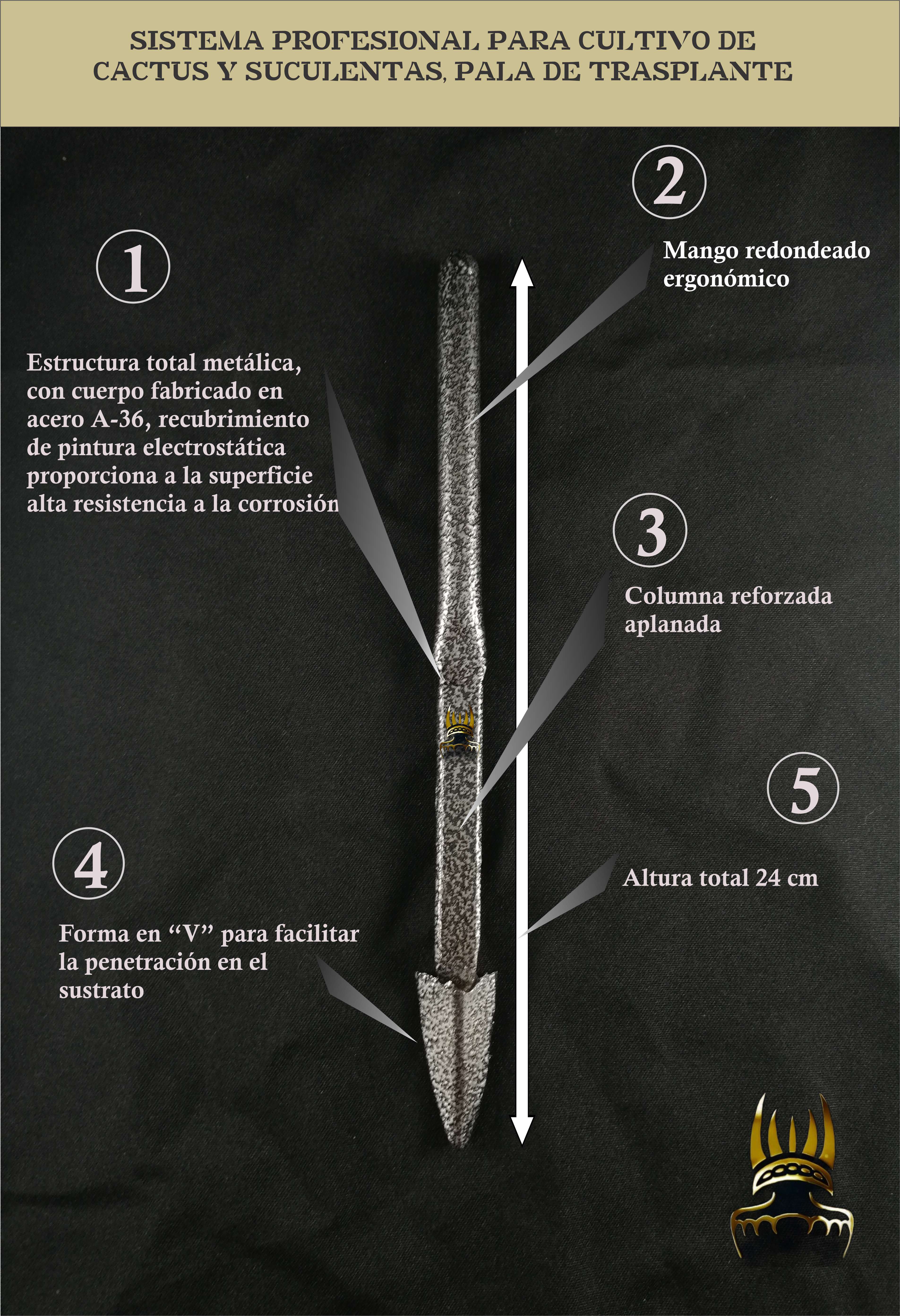 Pala de trasplante, Sistema profesional para cultivo de cactus y suculentas 