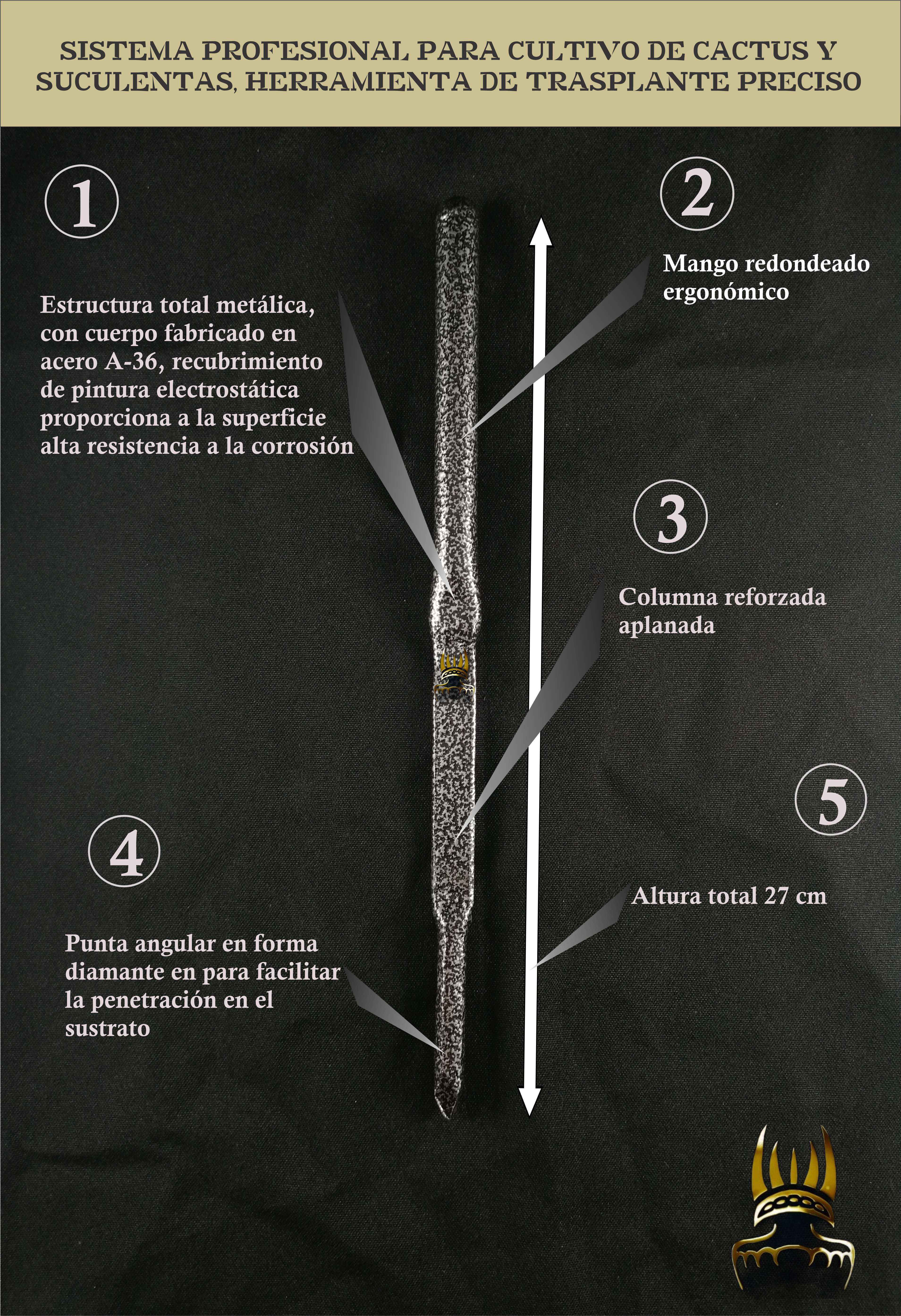 Herramienta de trasplante preciso, Sistema profesional para cultivo de cactus y suculentas 
