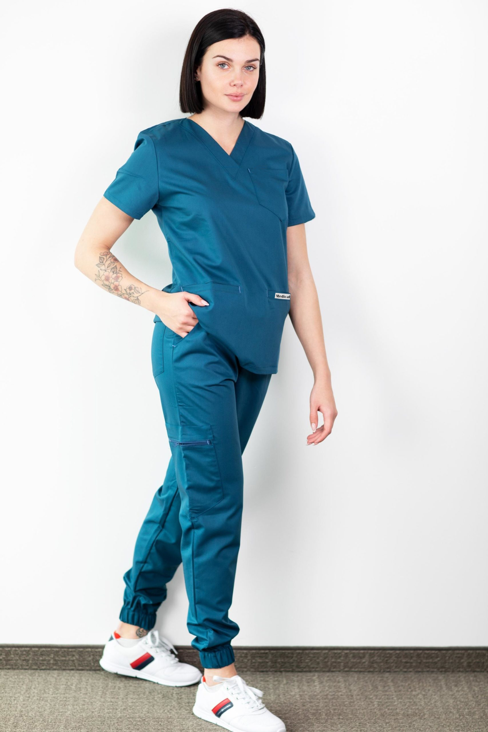 Tenue de bloc Bleu Pétrole  - SLIMFIT