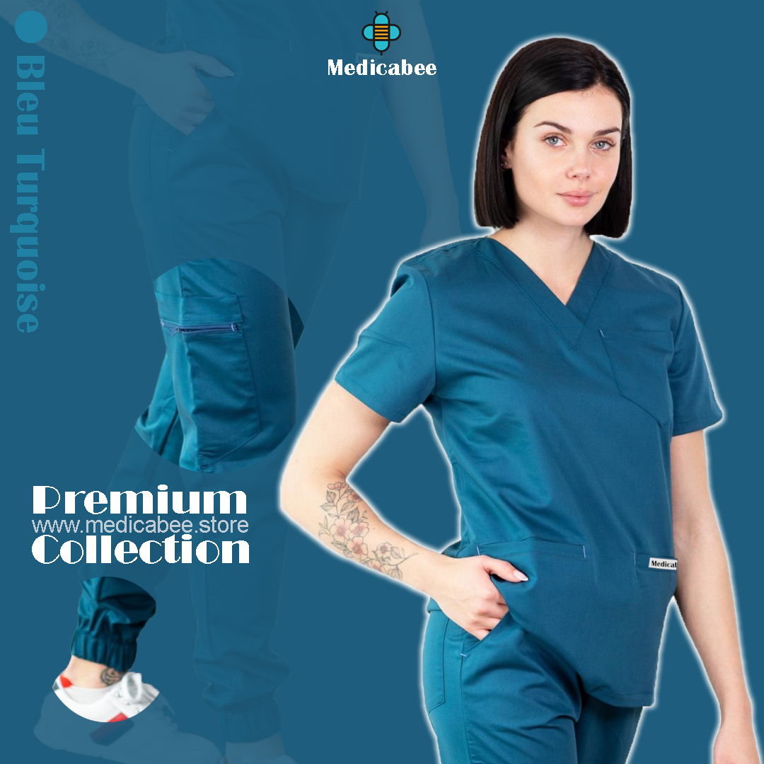 Tenue de bloc Bleu Pétrole  - SLIMFIT