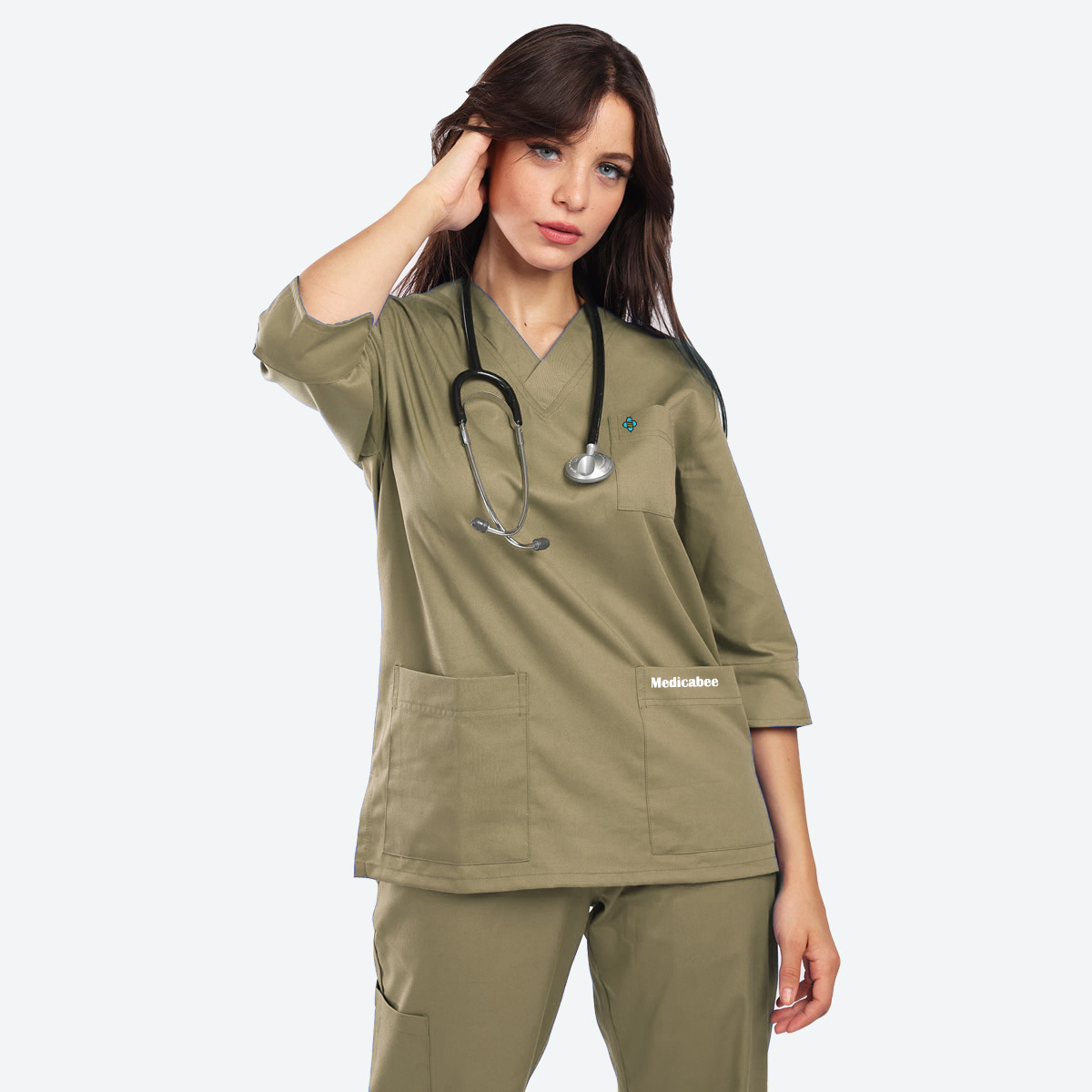 Tenue de bloc Vert Militaire -Collection Hijab