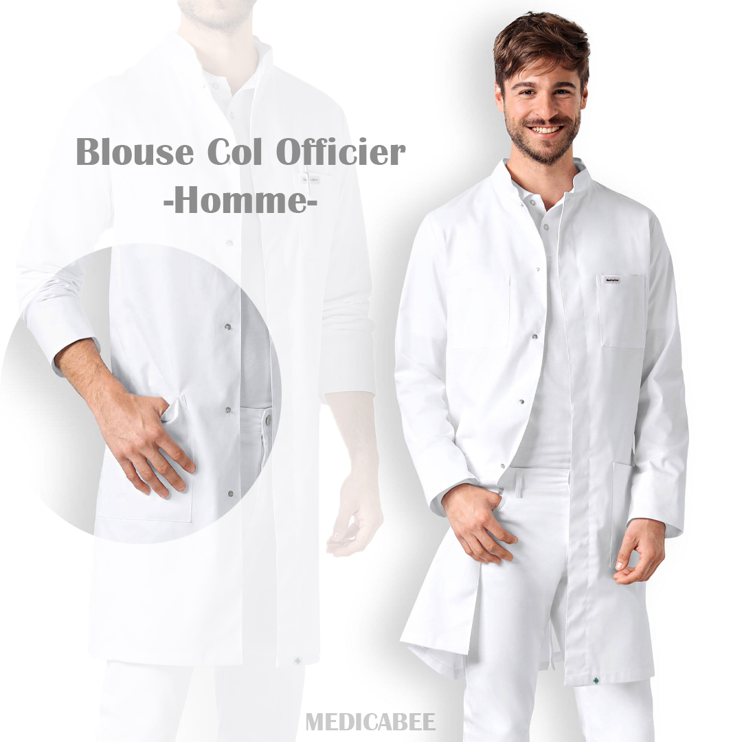 Blouse Médicale Col Officier - Hommes