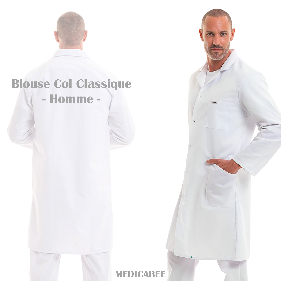 Blouse Médicale Col Classique - Hommes