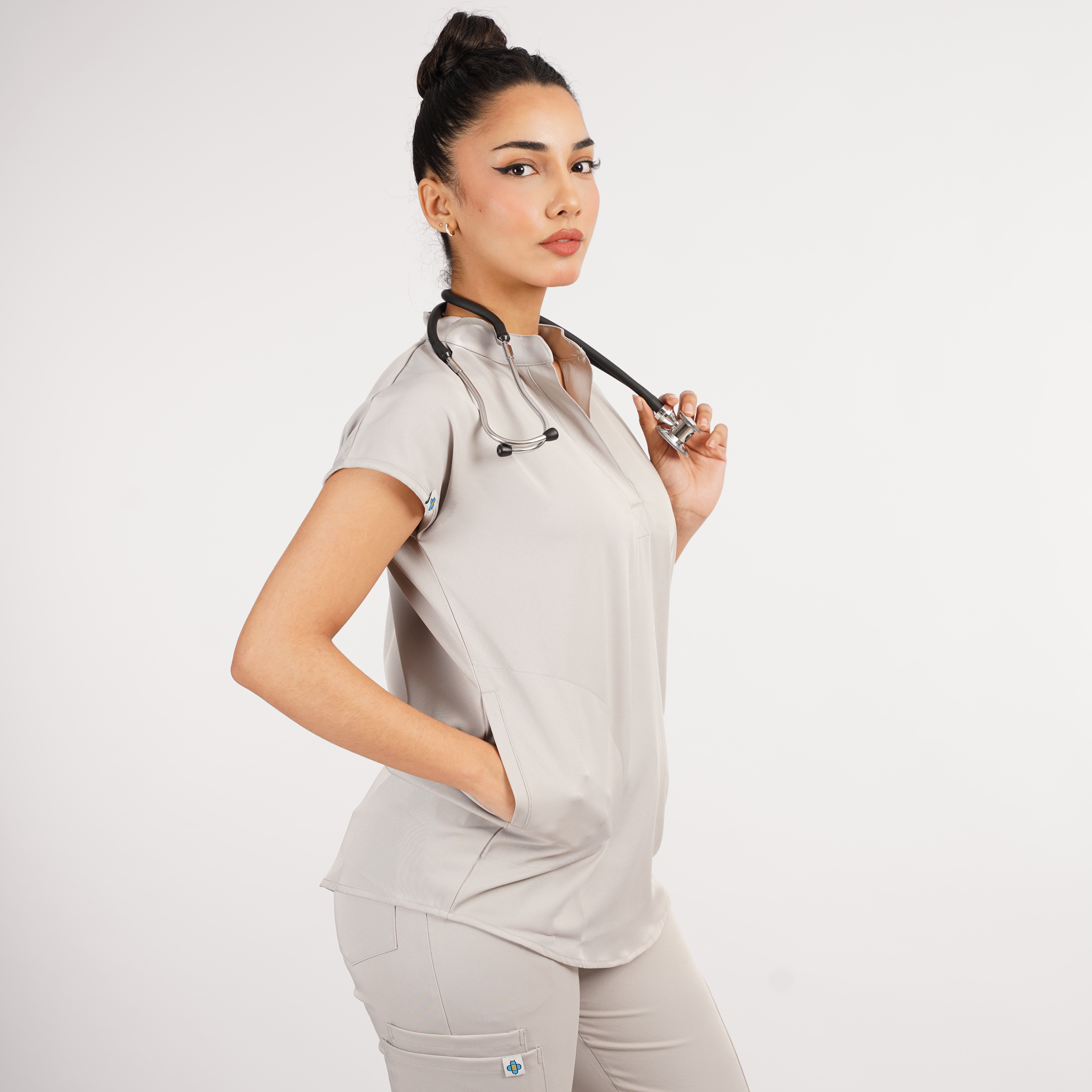 Tenue de Bloc Femme – ELITE | Gris Clair