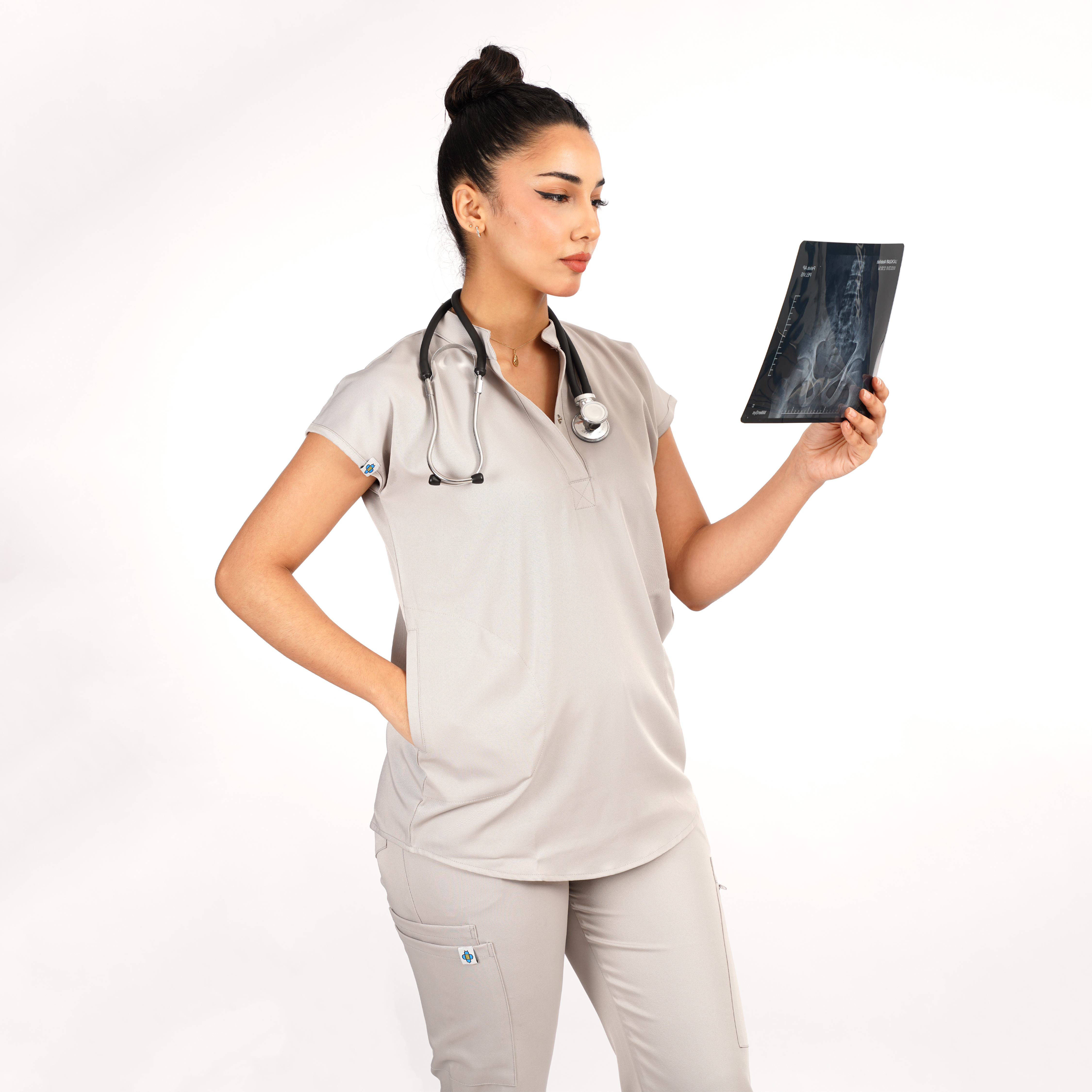 Tenue de Bloc Femme – ELITE | Gris Clair