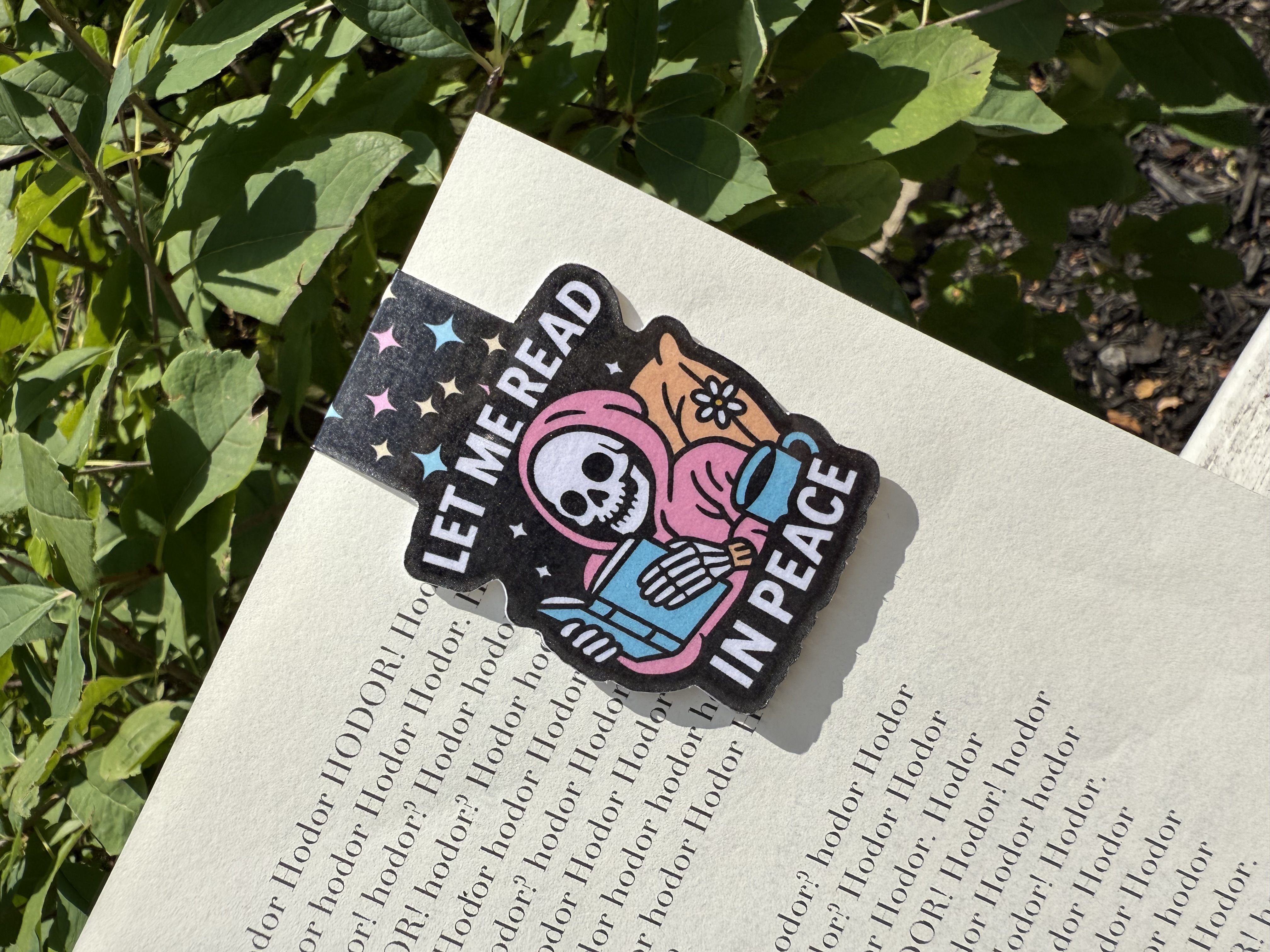 Let Me Read in Peace Skeleton Magnetic Bookmark