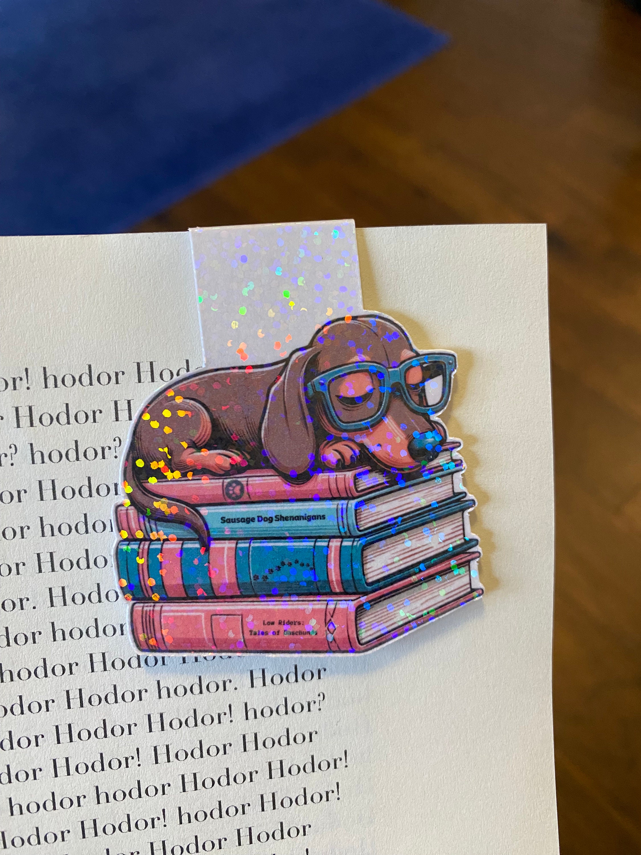 Sleeping Dachshund Doxie Dog Magnetic Bookmark