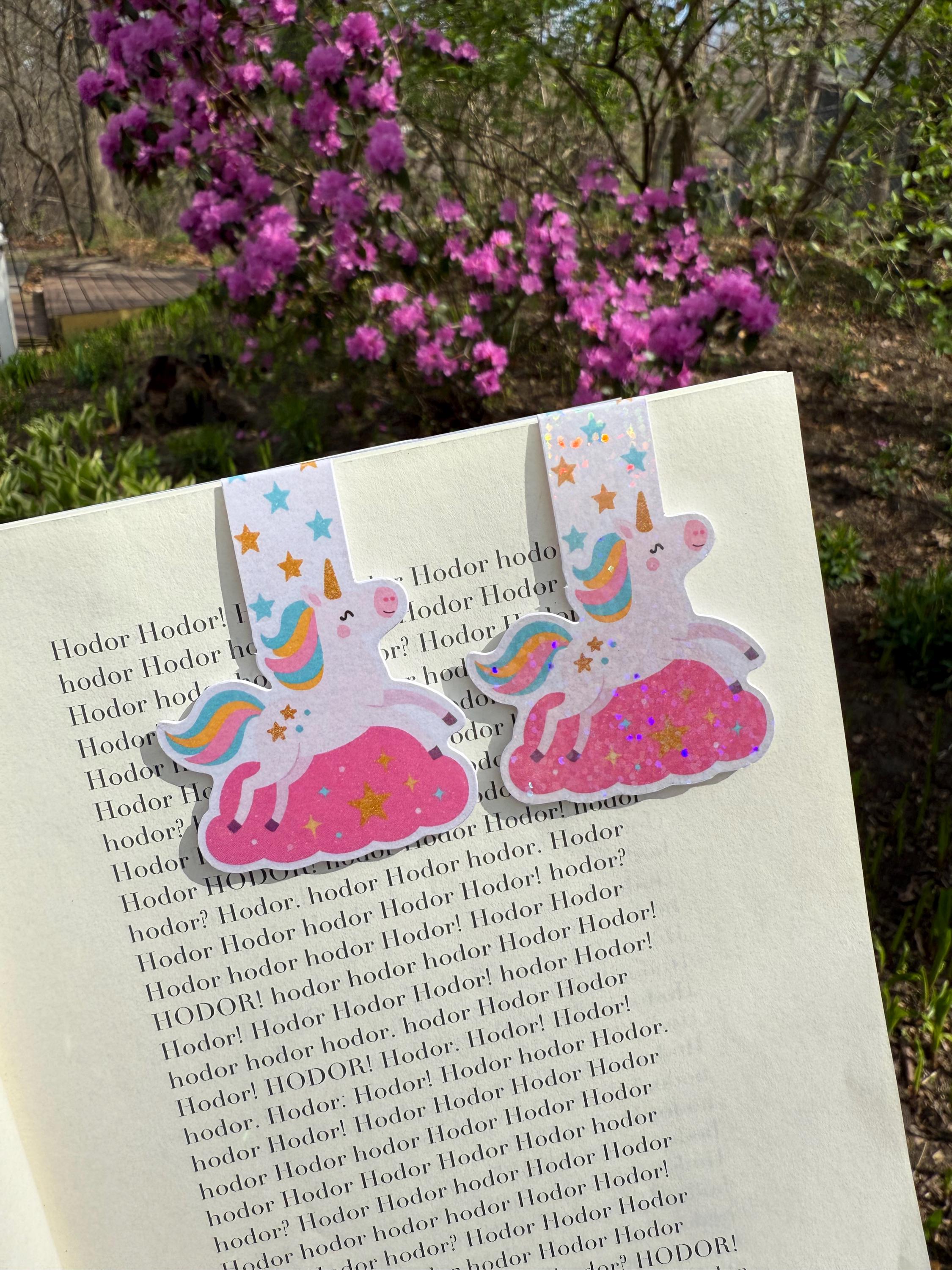 Unicorn Beaded Pen & Matching Bookmark Gift Set