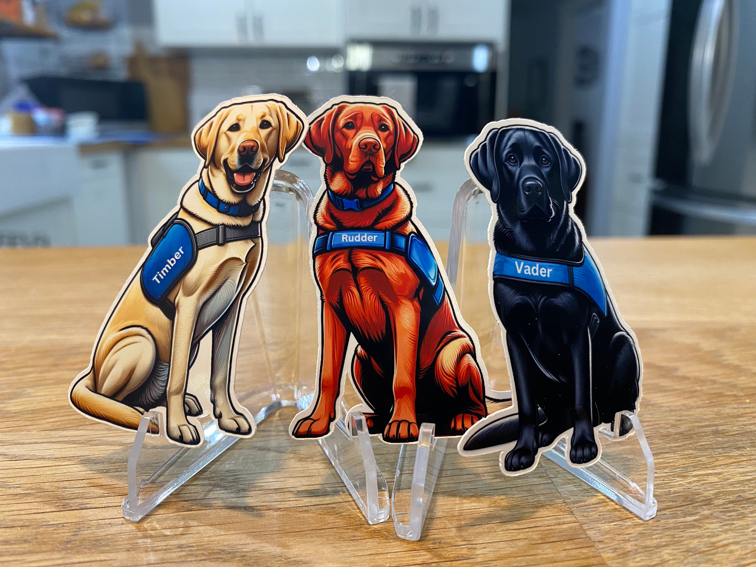 Custom Dog Stickers – Personalized Laminated Labrador Vinyl Stickers