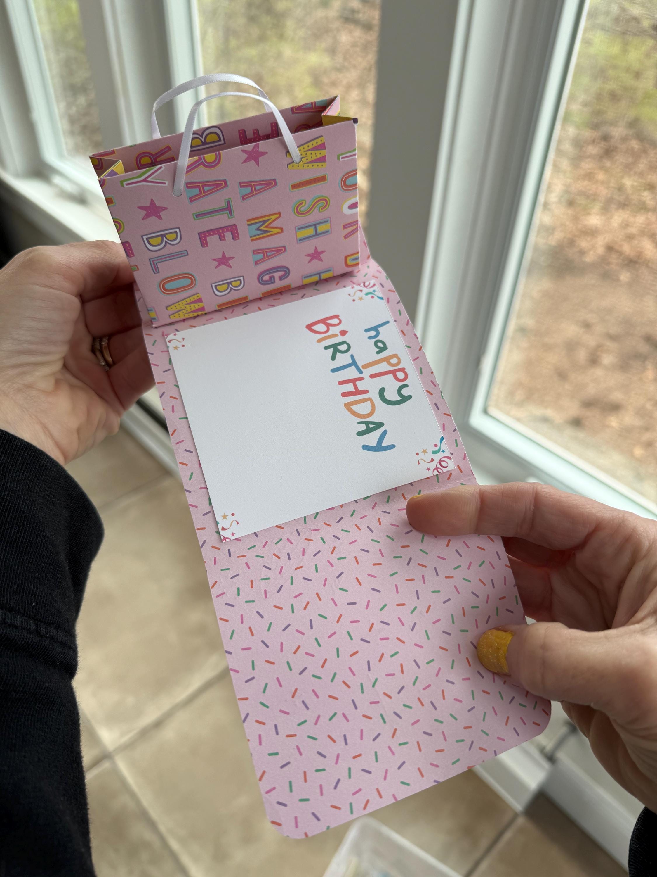 Handmade Unicorn Birthday Gift Card Holder with Pop-Up Gift Bag 