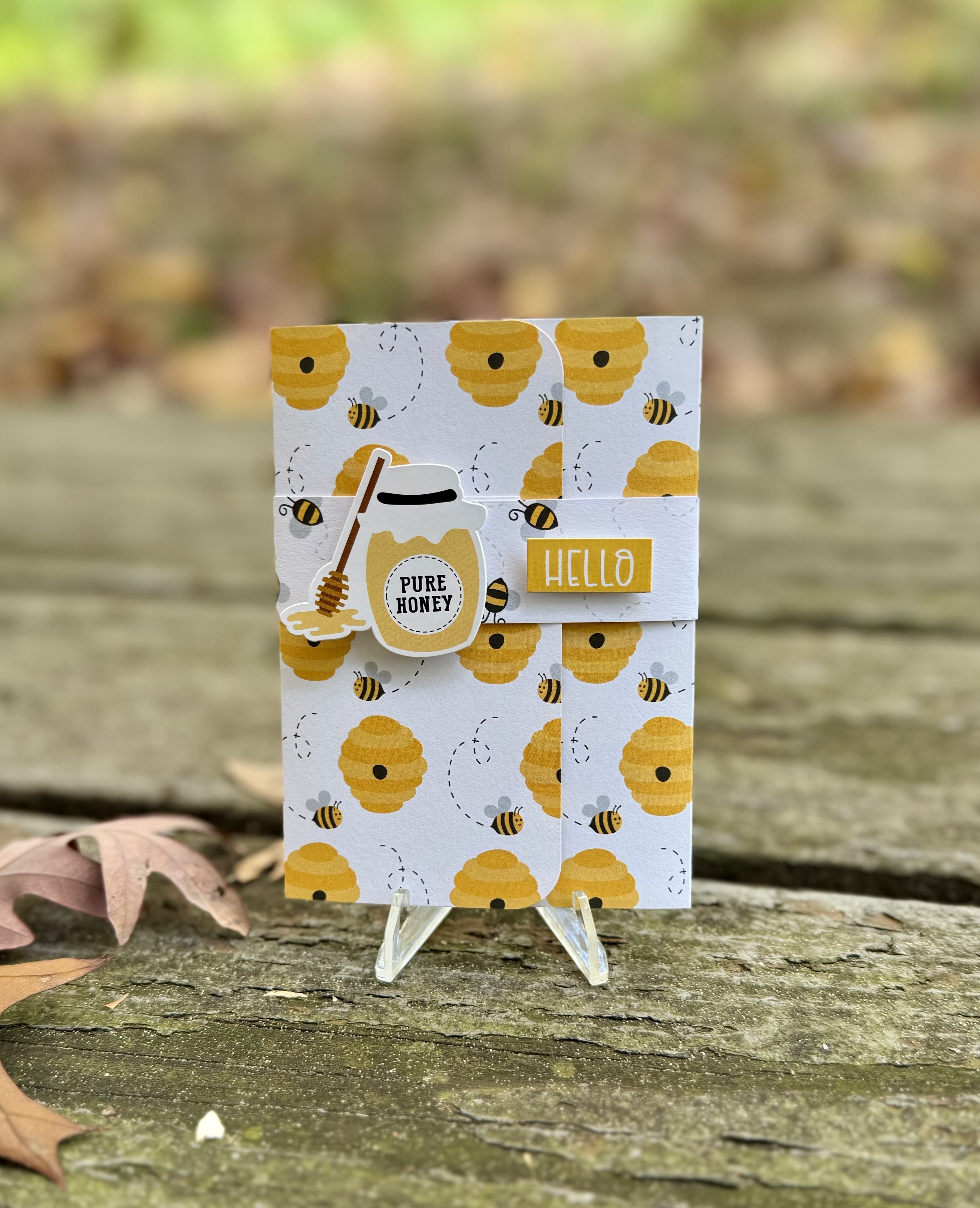 Bee Appreciation Card – “You Are the Bee’s Knees” – Handmade Honeybee Greeting Card with Envelope