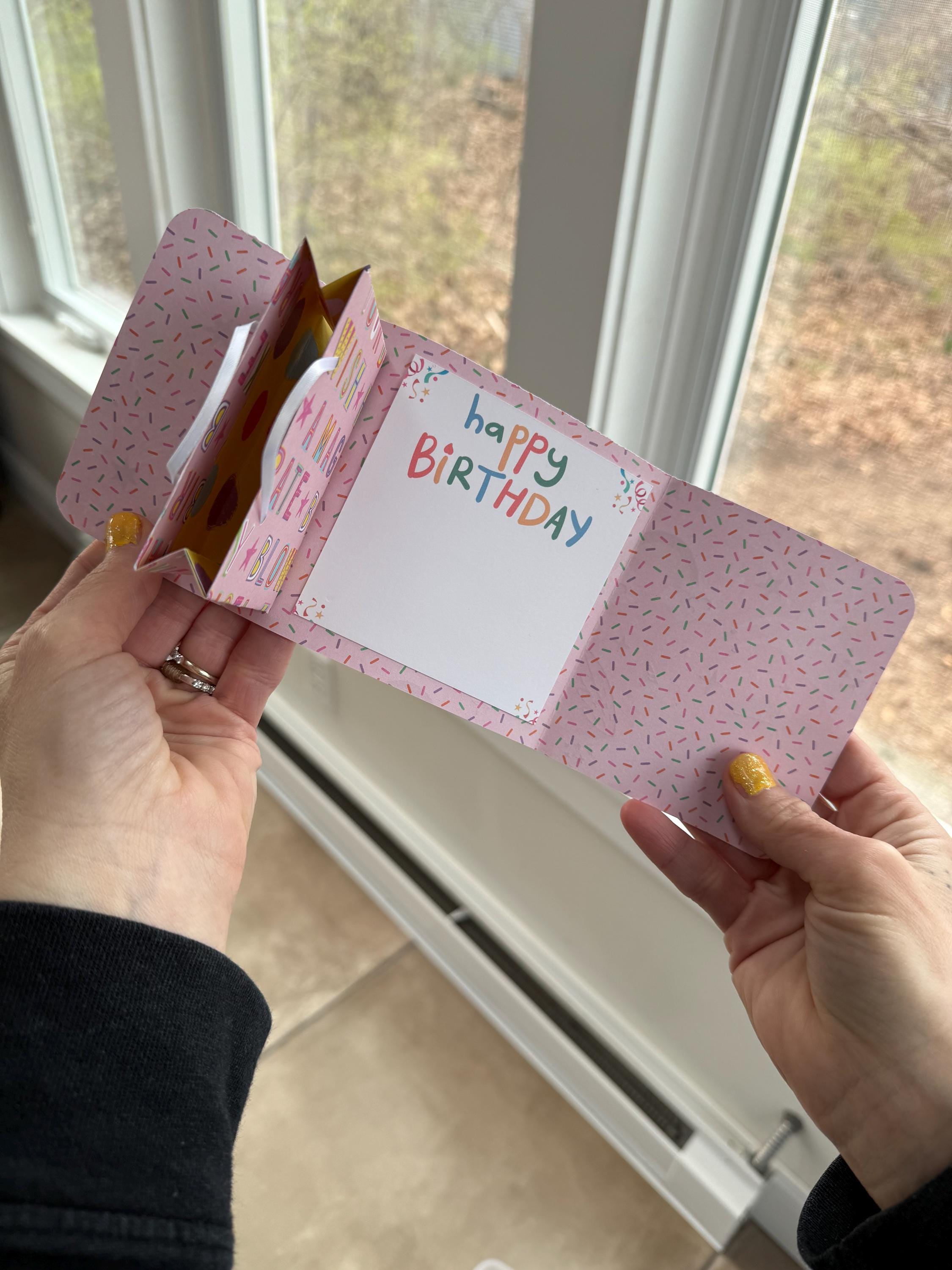 Handmade Unicorn Birthday Gift Card Holder with Pop-Up Gift Bag 
