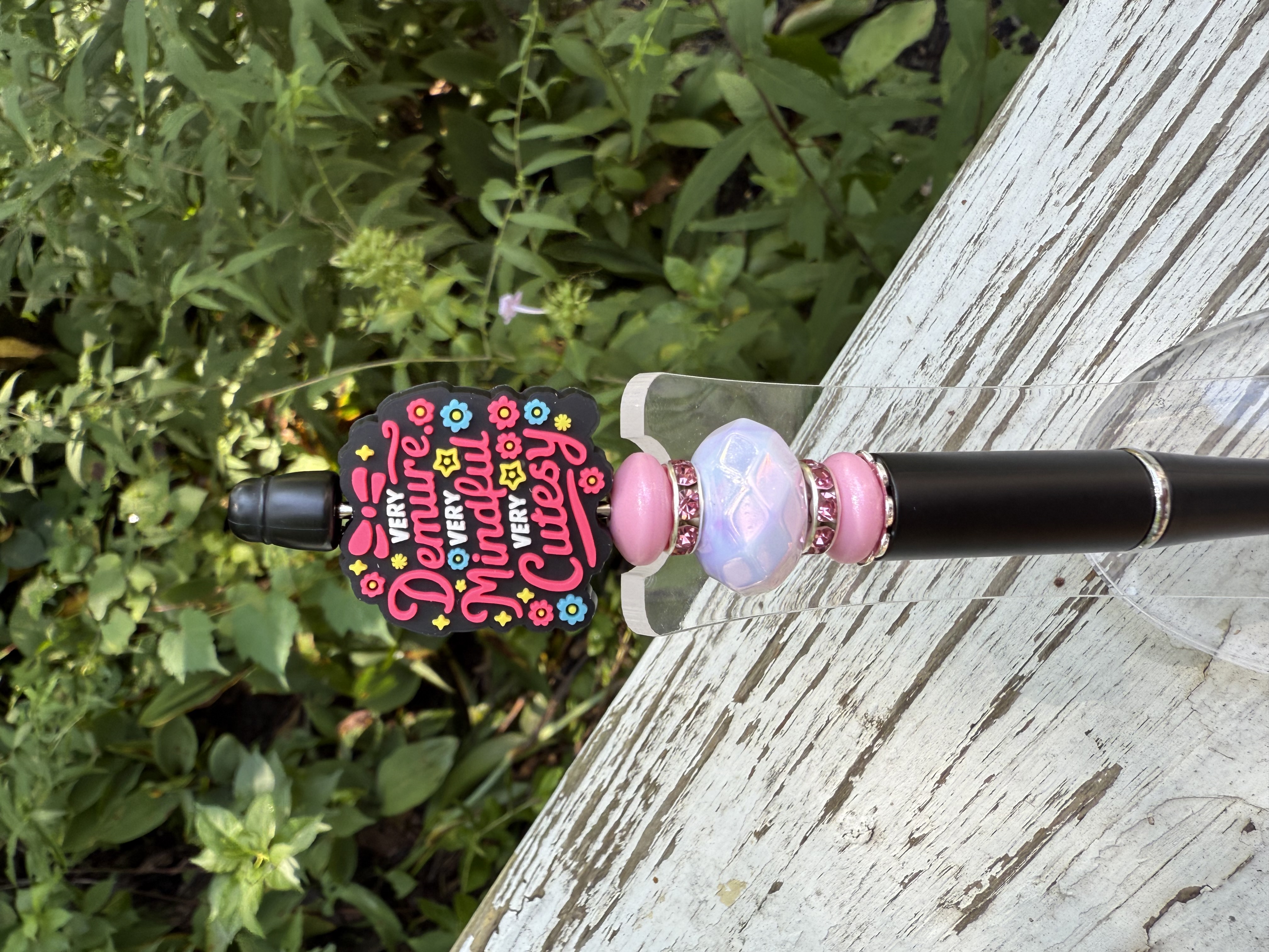 Very Demure, Very Mindful, Very Cutesy TikTok Trend Hand Beaded Pen