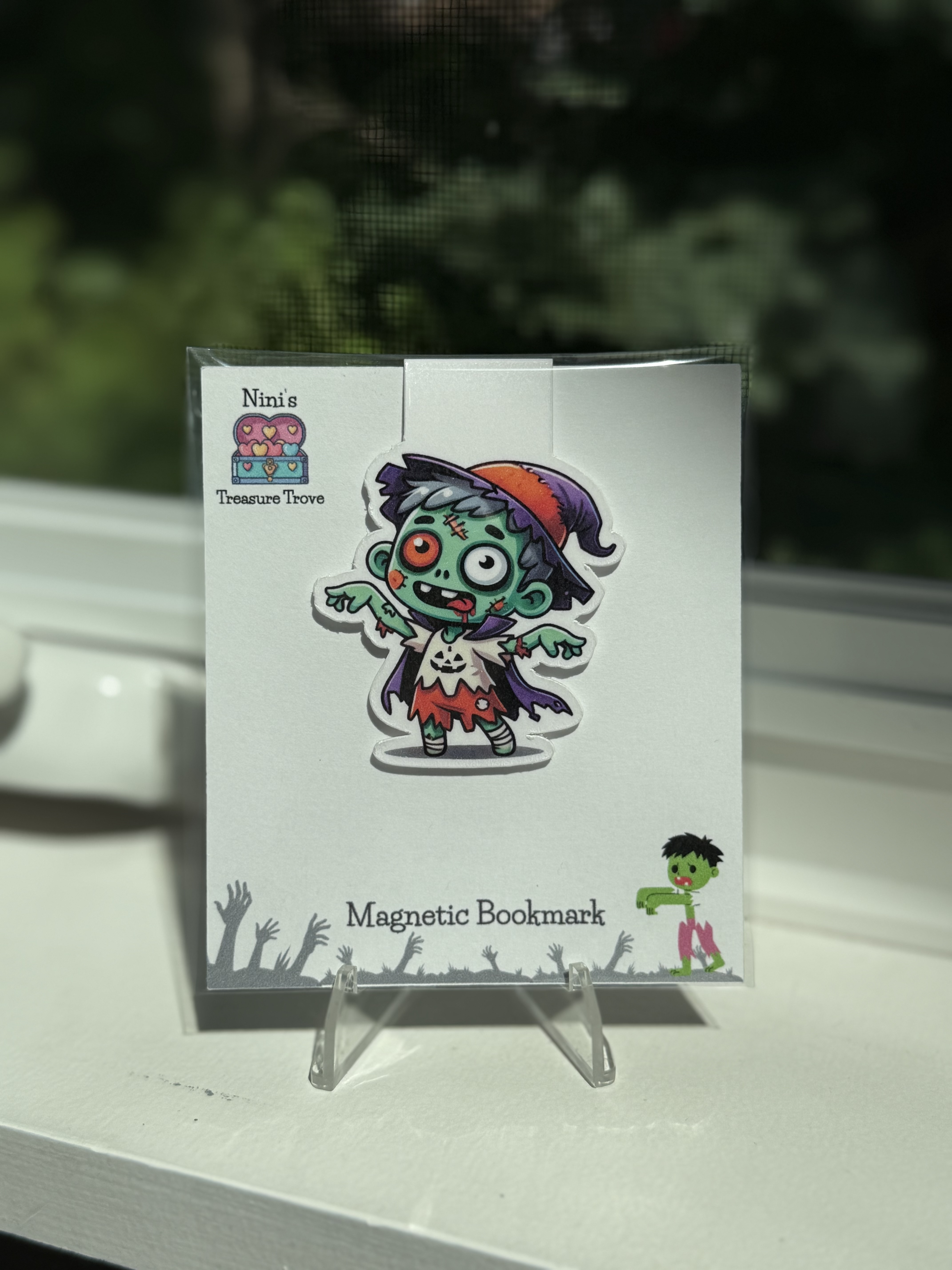 Super Scary Zombie Magnetic Bookmark