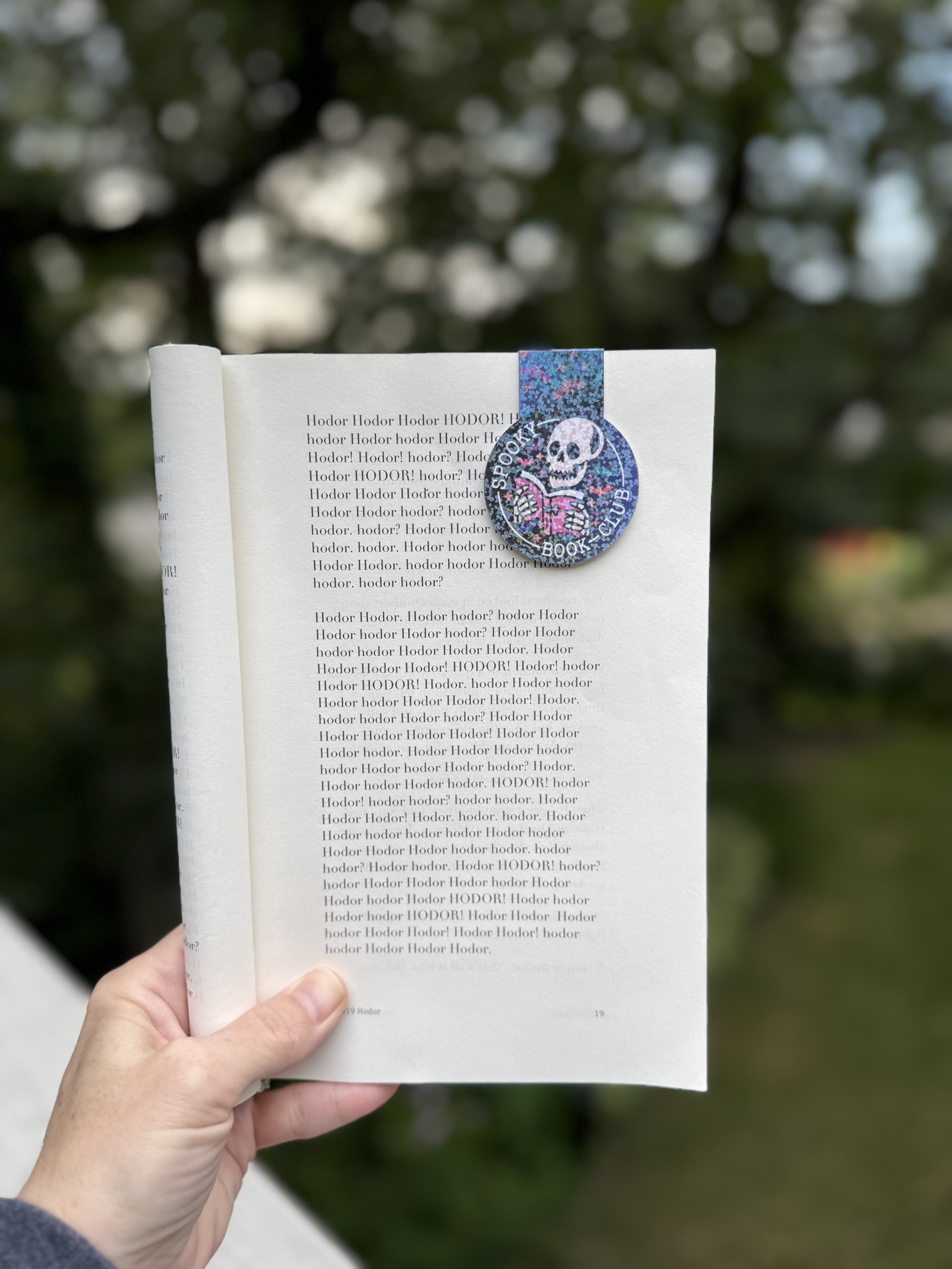Spooky Book Club - Reading Skeleton Magnetic Bookmark