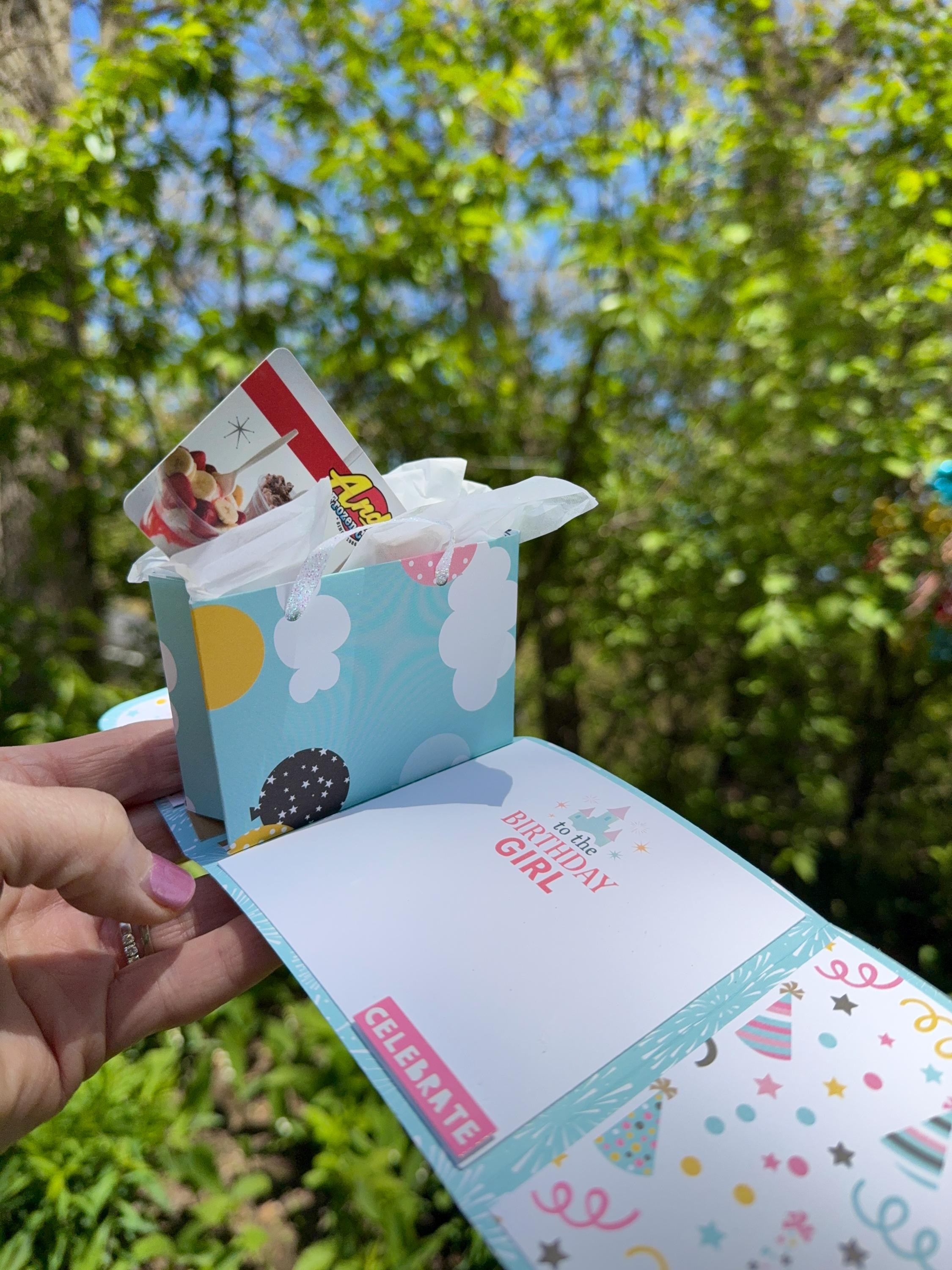 Handmade Princess Castle Birthday Card with Pop-Up Gift Bag Gift Card Holder