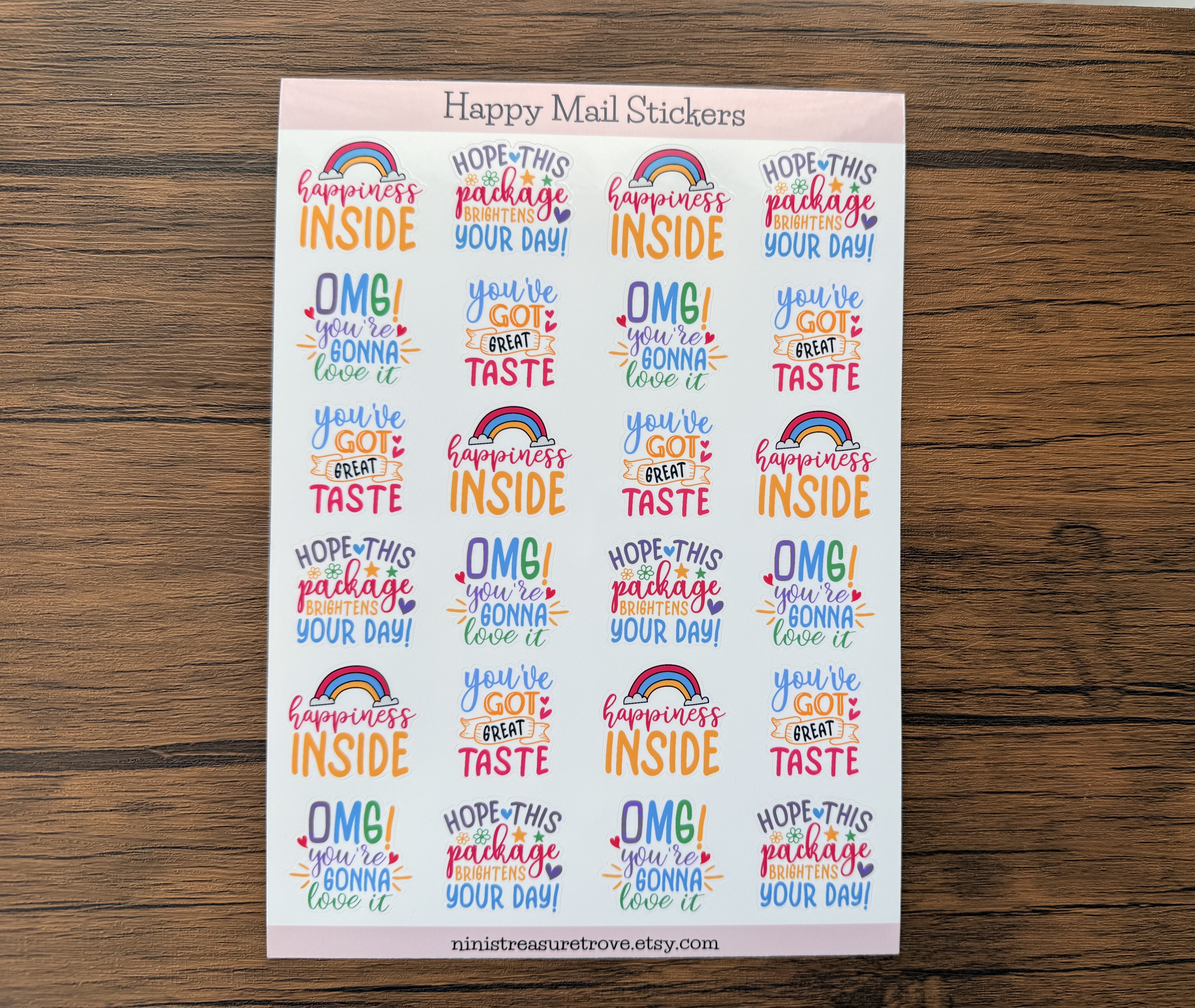 Small Business “Happy Mail” Stickers