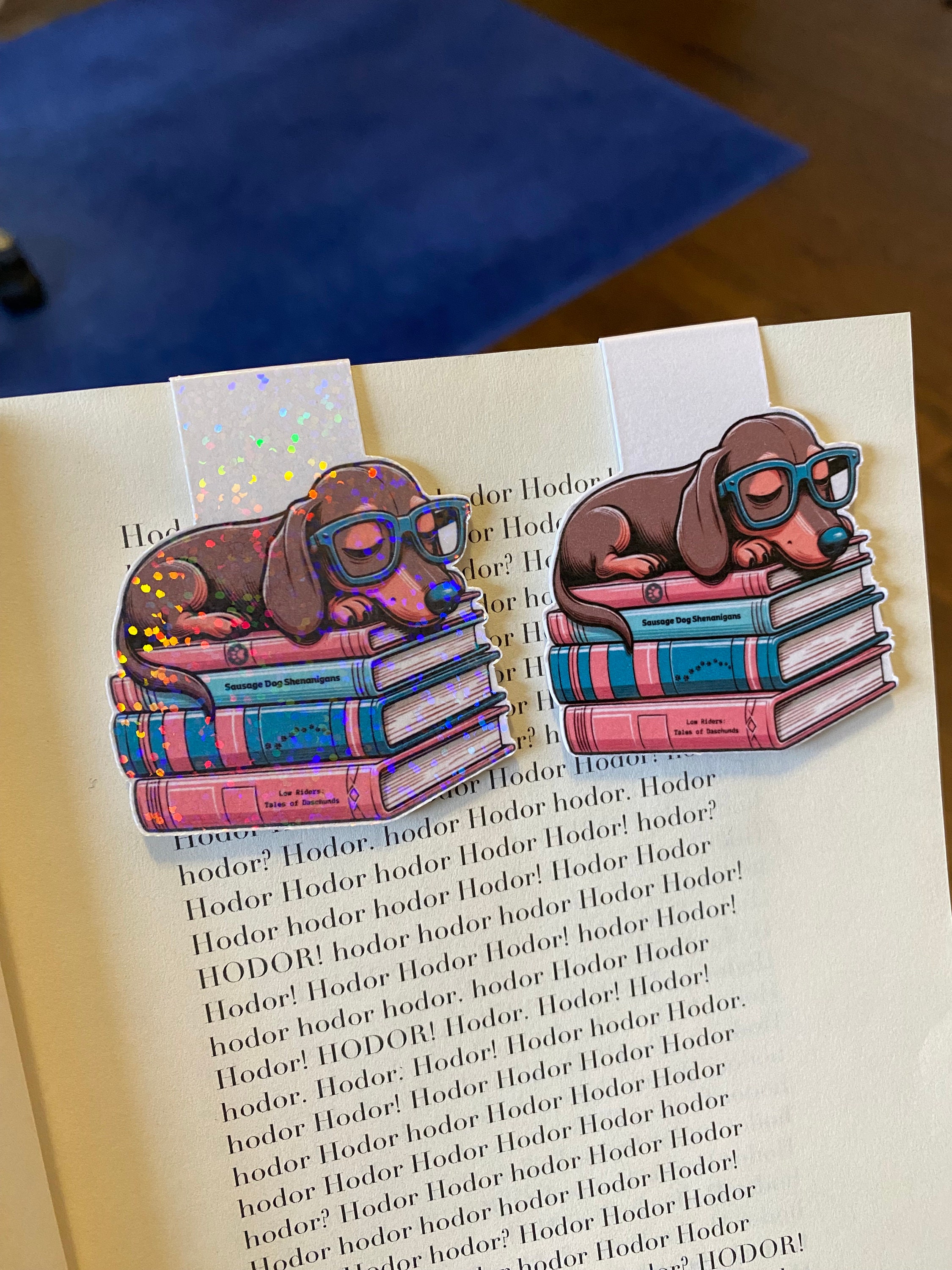 Sleeping Dachshund Doxie Dog Magnetic Bookmark